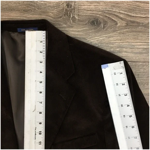 CLUB‎ ROOM Mens Corduroy Blazer Sport Coat Casual Jacket Size 44S Classic Suit